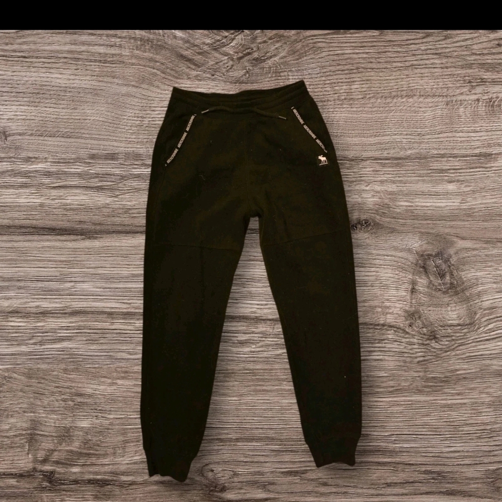 Abercrombie Kids Black Fleece-Lined Pants